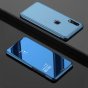 Чехол-книжка MyPads для Samsung Galaxy S10+ Plus SM-G975F с дизайном Clear View Cover с полупрозрачной пластиковой крышкой с зеркальной поверхностью синий