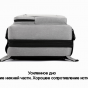 Рюкзак-сумка MyPads M63-012 из нейлоновой непромокаемой ткани для ноутбука Dell Asus Acer Lenovo HP Xiaomi диагональю 17"/17.3"/18 дюймов с расширением  многофункциональный износостойкий подходит для деловых поездок путешествий серого цвета 