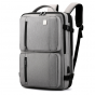 Рюкзак-сумка MyPads M63-012 из нейлоновой непромокаемой ткани для ноутбука Dell Asus Acer Lenovo HP Xiaomi диагональю 17"/17.3"/18 дюймов с расширением  многофункциональный износостойкий подходит для деловых поездок путешествий серого цвета 