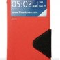 Фирменный чехол-книжка для Sony Xperia Z5 compact E5803/E5823/Z5 Compact Premium  4.6" красный с окошком для входящих вызовов из водоотталкивающего материала