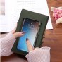 Многофункциональная сумка-мессенджер-чехол MyPads Leprotto для Xiaomi Mi 10S с ремешком на одно плечо, с сенсорным окошком для просмотра, детская подростковая, для мальчика девочки зеленая