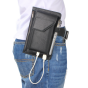 Чехол-кошелек-портмоне MyPads Solido для iPhone 9 Plus вместительная большой емкости, с отделениями для второго телефона, стилуса, и разъемом для зарядки и наушников, из импортной эко-кожи черного цвета мужской