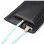 Чехол-кошелек-портмоне MyPads Solido для iPhone 9 Plus вместительная большой емкости, с отделениями для второго телефона, стилуса, и разъемом для зарядки и наушников, из импортной эко-кожи черного цвета мужской