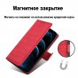 Чехол-книжка MyPads для Tecno Spark 10C / Текно Спарк 10C красный крокодиловая кожа узор из крокодиловой кожи