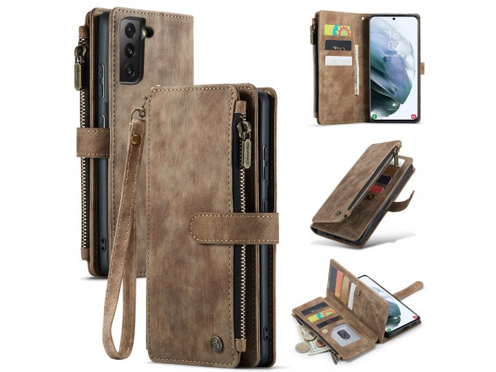 CaseMe Чехол-кошелек MyPads для Samsung Galaxy S21 (Самсунг Галакси С21)..