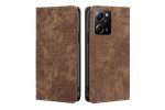 Чехол-книжка MyPads для Xiaomi Poco X5 Pro / Поко X5 Про мягкое прикосновение (коричневый)