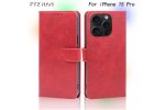 Чехол-книжка MyPads для iPhone 15 Pro, красный