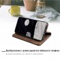 Чехол-книжка MyPads для Xiaomi Poco X5 Pro / Поко X5 Про мягкое прикосновение (коричневый)