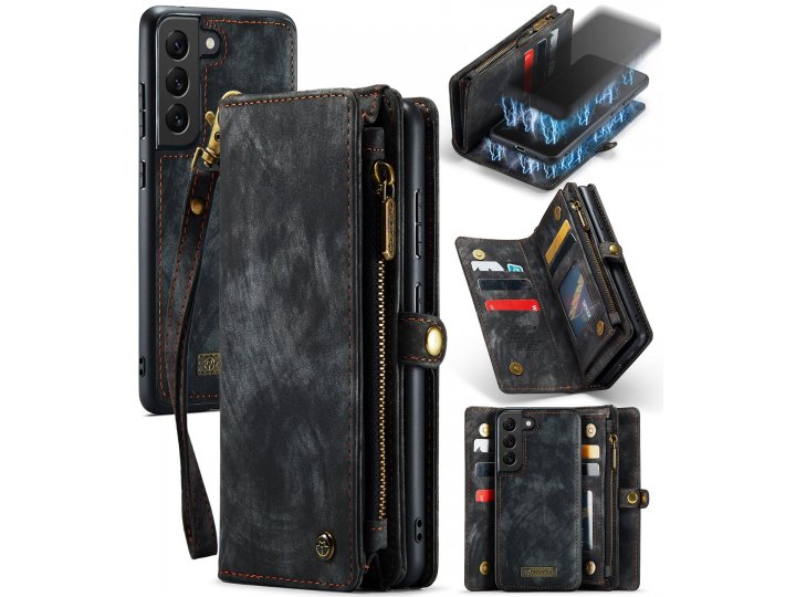 CaseMe Чехол-кошелек MyPads для Samsung Galaxy S21 FE с магнитным дизайном и множественной защитой..