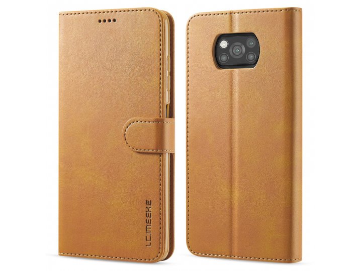 Кожаный книжный чехол LCIMEEKE / MyPads для Xiaomi Poco X3/X3 Pro/Poco X3 NFC (Сяоми Поко Х3 Про/Поко Х3 НФС) ..
