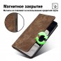 Чехол-книжка MyPads для Xiaomi Poco X5 Pro / Поко X5 Про мягкое прикосновение (коричневый)