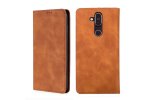 Чехол-книжка MyPads для Nokia 8.1 / Нокиа 8.1 мягкое прикосновение (светло-коричневый)