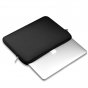 Чехол-папка-футляр-конверт на молнии MyPads M146-287 для ноутбуков Lenovo Xiaomi  MSI Macbook 11.6/12.1/12.5/12.6/13.3/14.1/15.4/15.6/16 из качественной хлопковой ткани с отделением для планшета черная