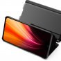 Чехол-книжка MyPads Clear View Cover для Xiaomi POCO X3 / X3 NFC / X3 Pro с полупрозрачной пластиковой крышкой с зеркальной поверхностью черный