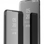 Чехол-книжка MyPads Clear View Cover для Xiaomi POCO X3 / X3 NFC / X3 Pro с полупрозрачной пластиковой крышкой с зеркальной поверхностью черный
