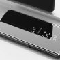Чехол-книжка MyPads Clear View Cover для Xiaomi POCO X3 / X3 NFC / X3 Pro с полупрозрачной пластиковой крышкой с зеркальной поверхностью черный