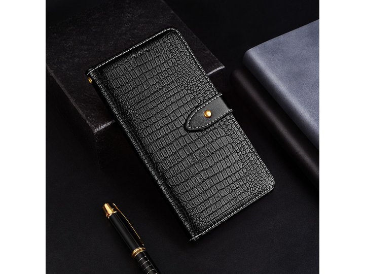 Фирменный роскошный эксклюзивный чехол для BQ BQ-6040L Magic с фактурной прошивкой рельефа кожи крокодила с за..