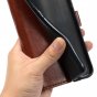 Фирменный чехол-книжка для ZTE Blade 20smart из качественной импортной кожи с подставкой застёжкой и визитницей черный