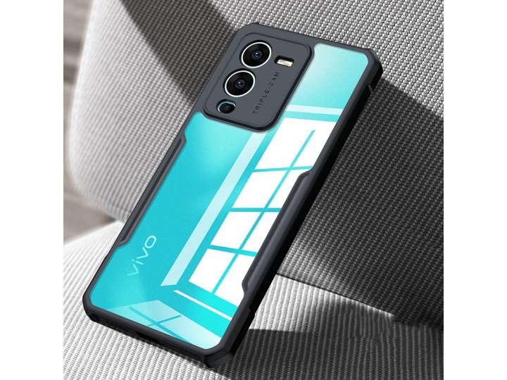Задняя панель-чехол-накладка MyPads «Labbri» для Vivo S15 Pro / V25 Pro из качественного силикона c прозрачной..